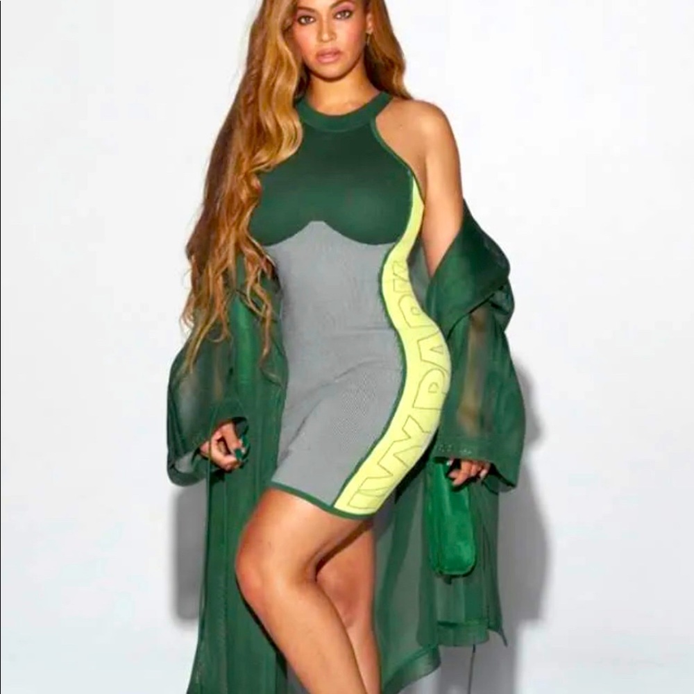 Adidas x Ivy Park Knit Logo Dress - Green - Size L - NWT